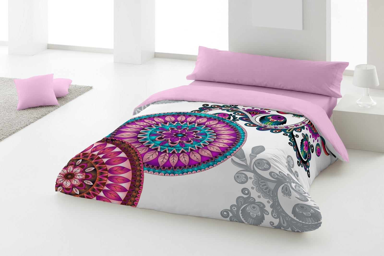 Purple Mandala Duvet Set Digitally Printed