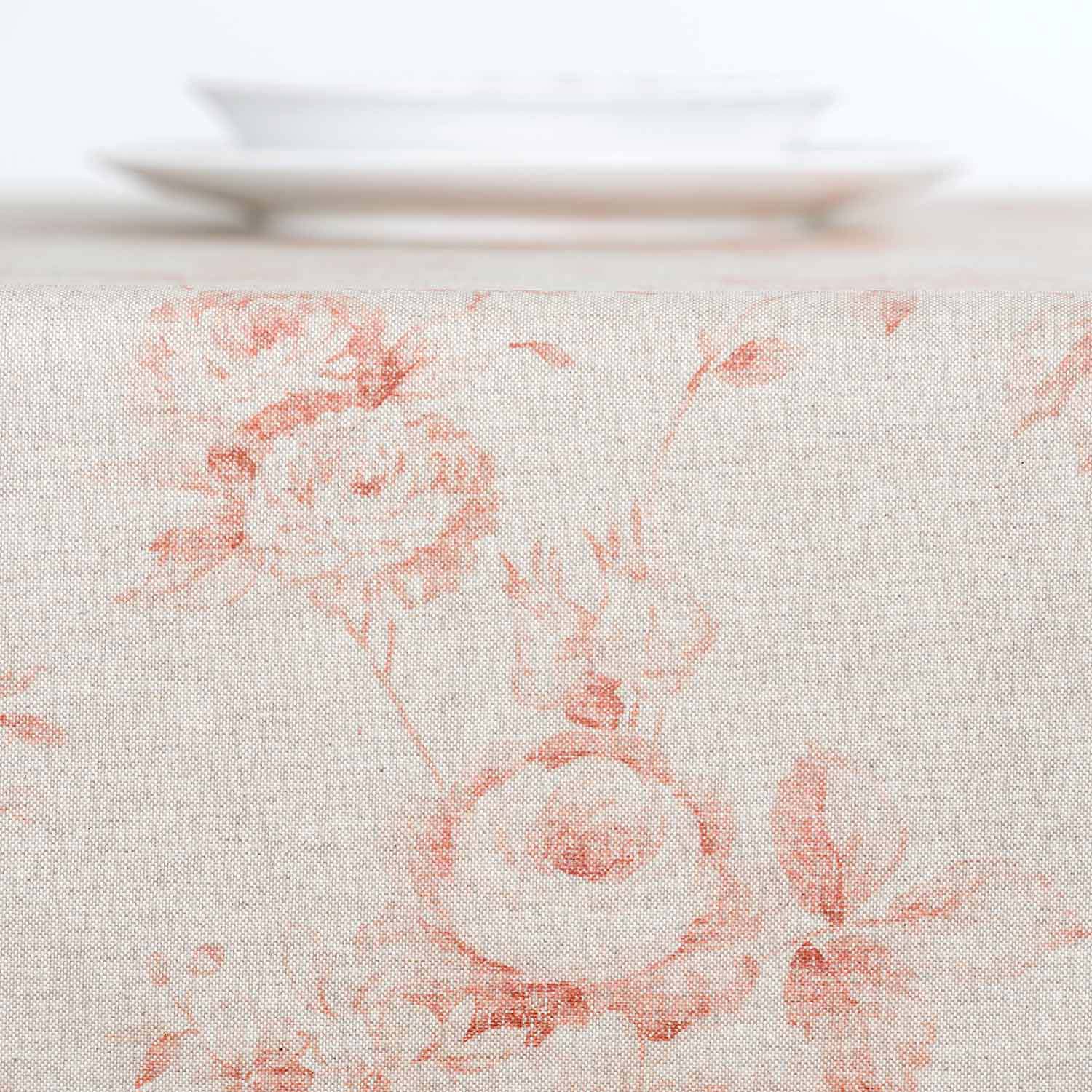 oilcloth tablecloth ZEN FLORENCE RED