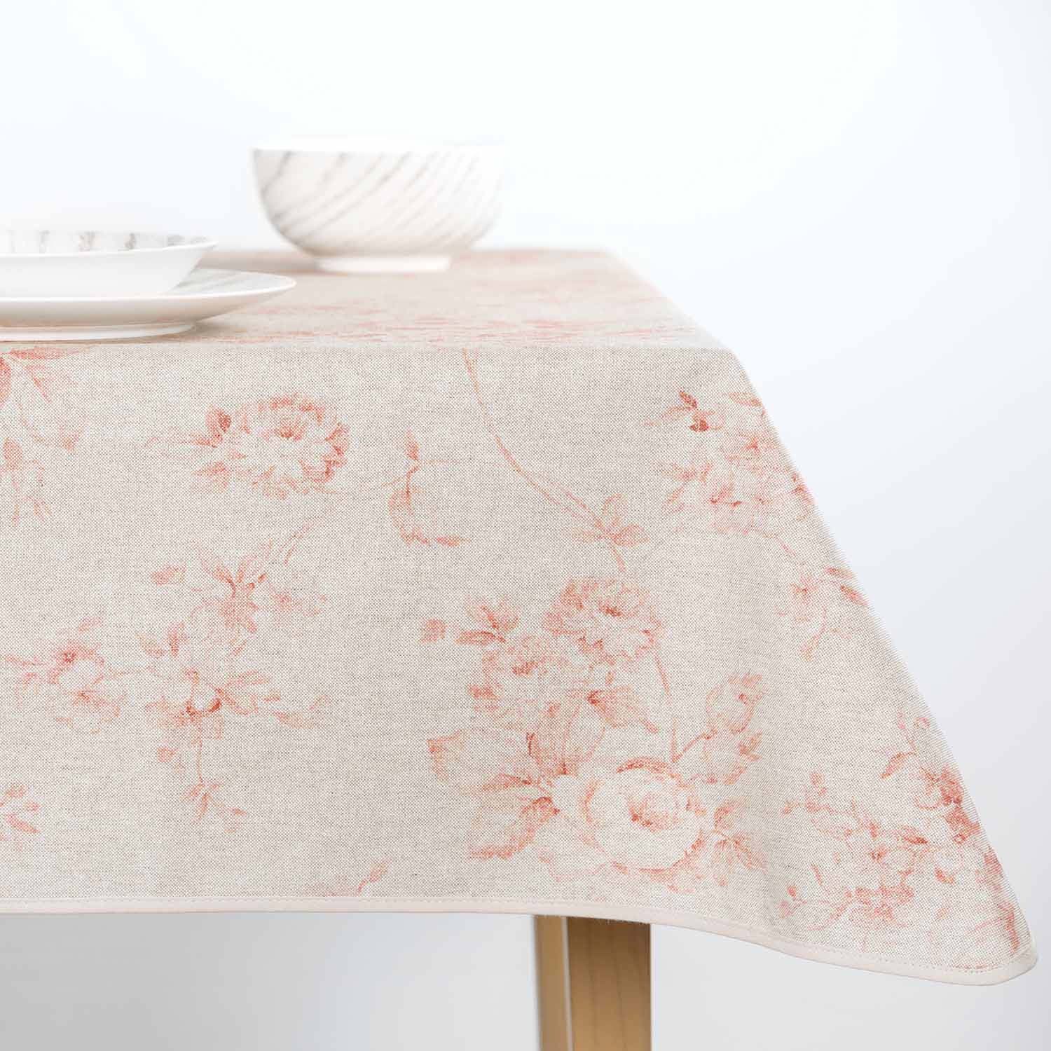 oilcloth tablecloth ZEN FLORENCE RED