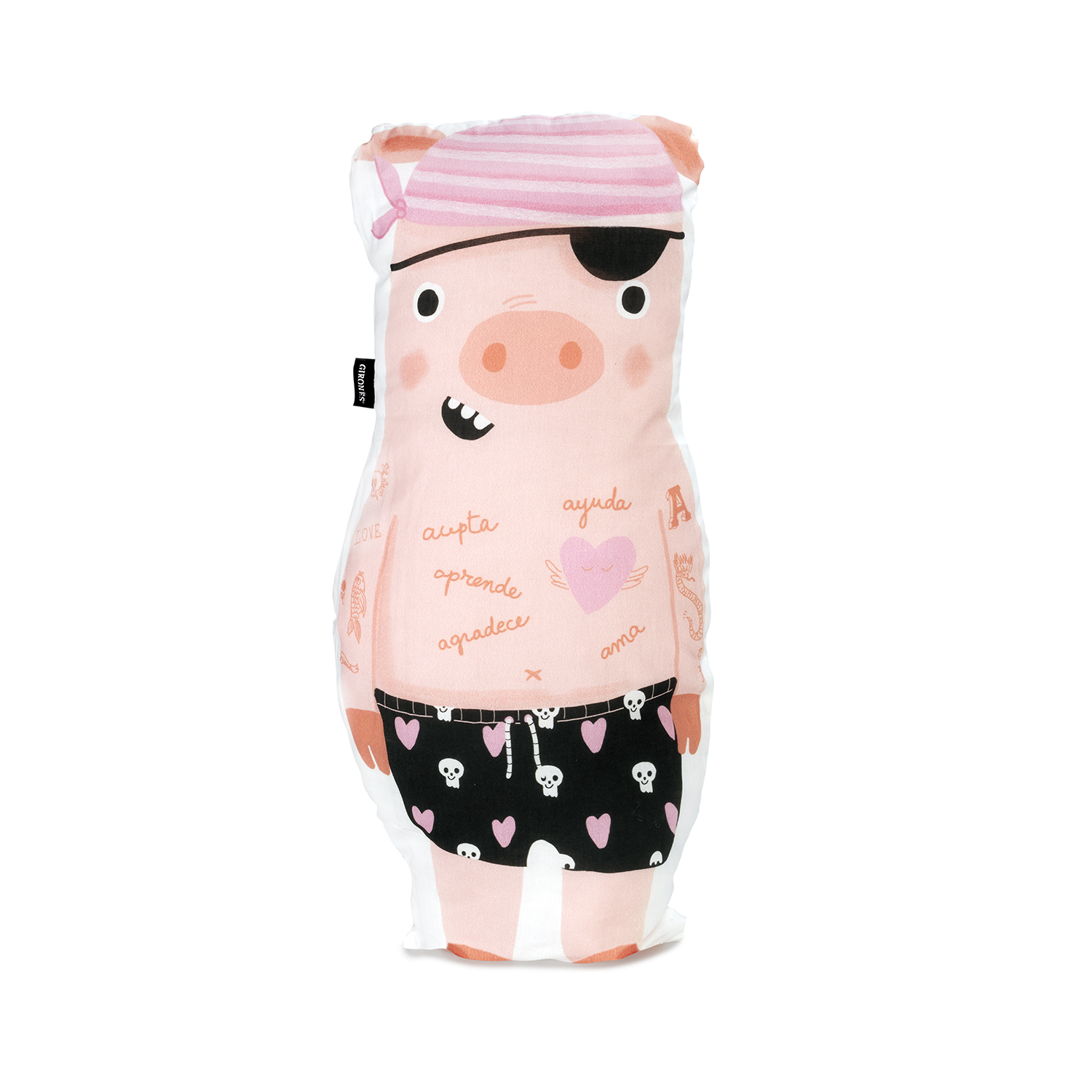 pirate pig shaped cushion by GironesHome