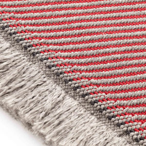 Garden Layers Diagonal Almond-Red Rug by Gan Rugs 2